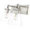 Z-Lite Harper 2 Light Vanity, Brushed Nickel & Clear 483-2V-BN - alternate 3